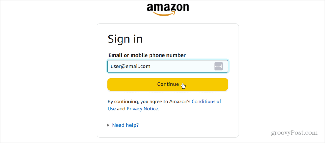Ställ in lösenord på ditt Amazon-konto