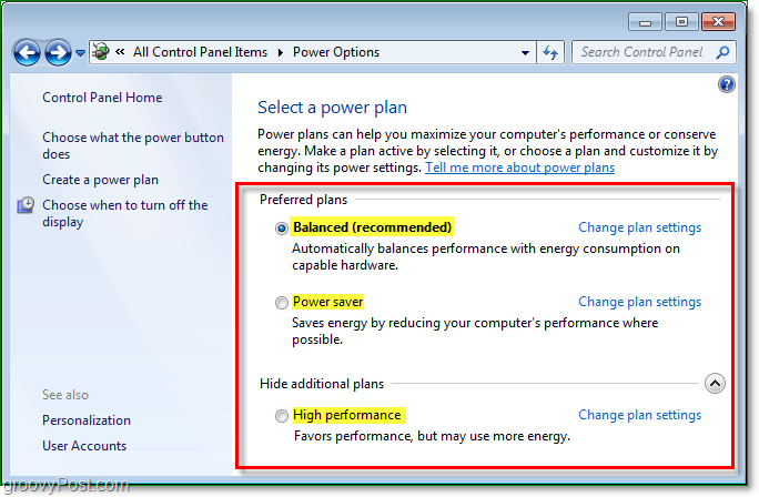 Hantera Windows 7 Power Saver-inställningar [Hur du gör]