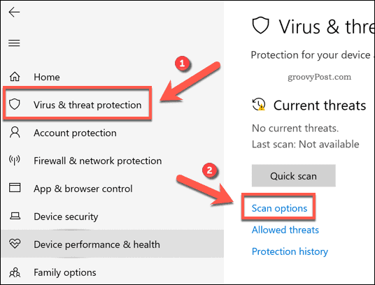 Anpassa en Windows-säkerhetsskanning