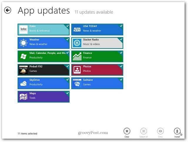 Uppdatera Windows 8-appar på det enkla sättet