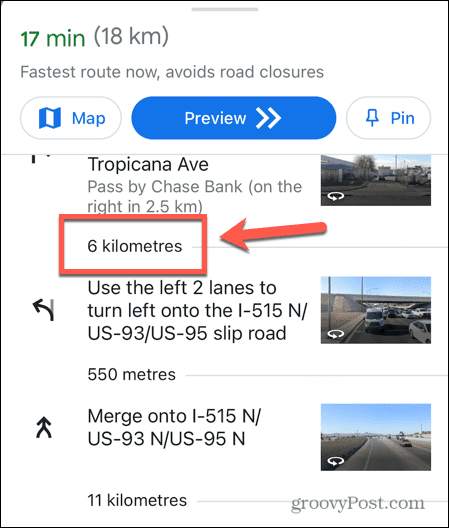 google maps avstånd i km