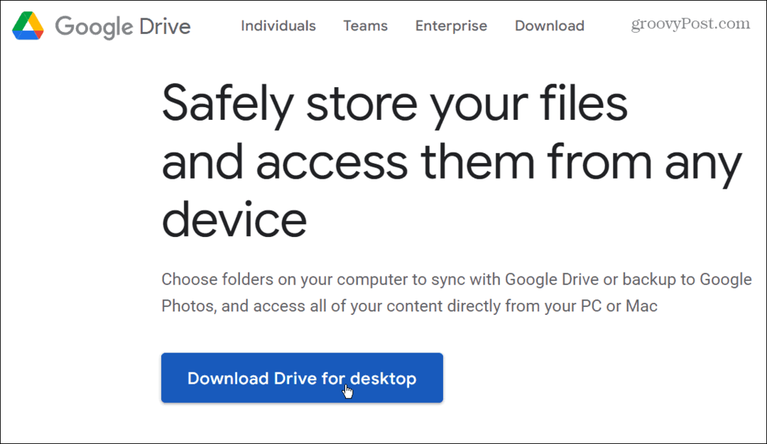 lägg till Google Drive i filutforskaren