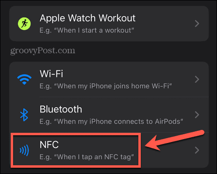 genvägar nfc trigger