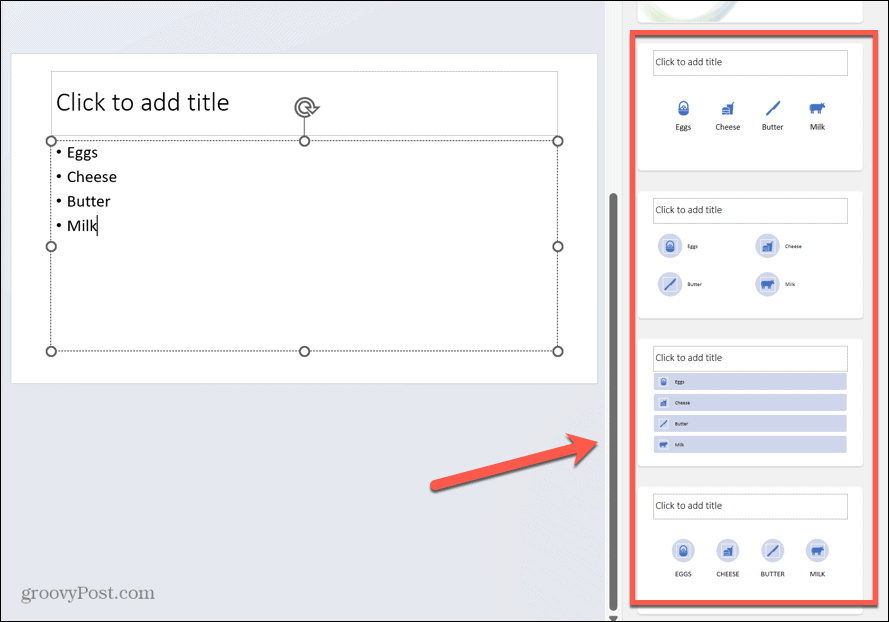 powerpoint list grafik