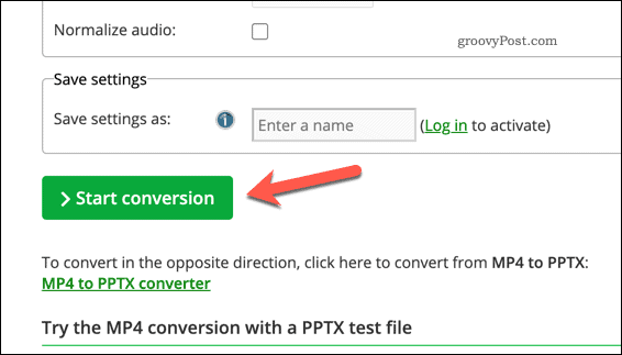 Konvertera en PPTX-fil till video med en onlinetjänst