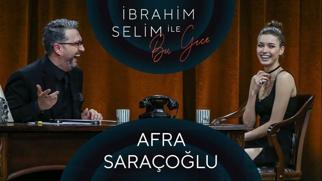 Kvällens program med Afra Saraçoğlu İbrahim Selim