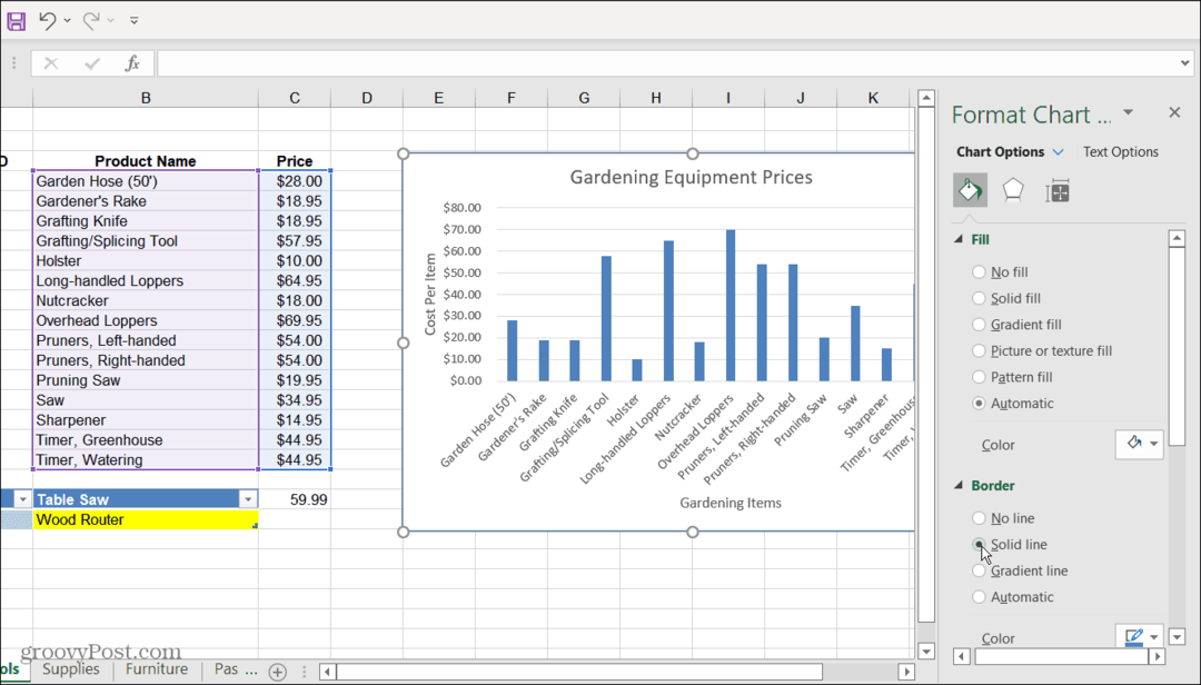  Menyn Format diagramalternativ Excel
