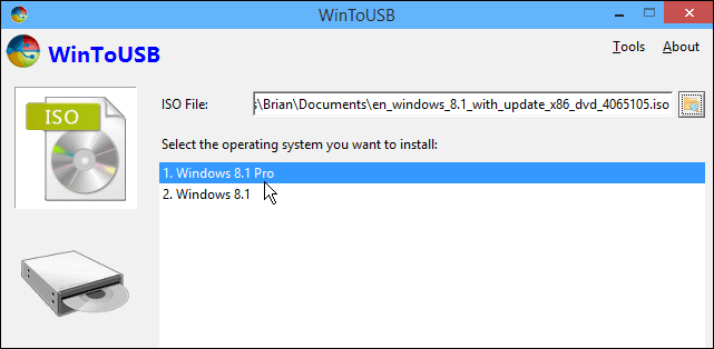 Kör en bärbar version av Windows från en USB-enhet