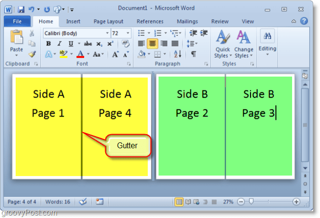 Micosoft Word 2010 Skärmdump att skapa ett broschyr i Microsoft Word 2010 kan vara lite svårt men detta diagram borde hjälpa