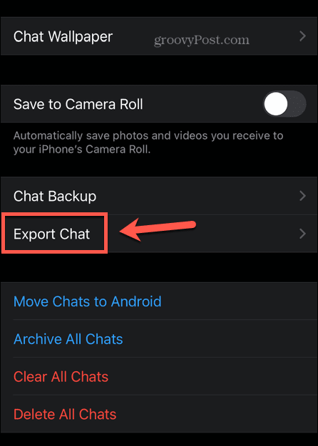 whatsapp exportchatt