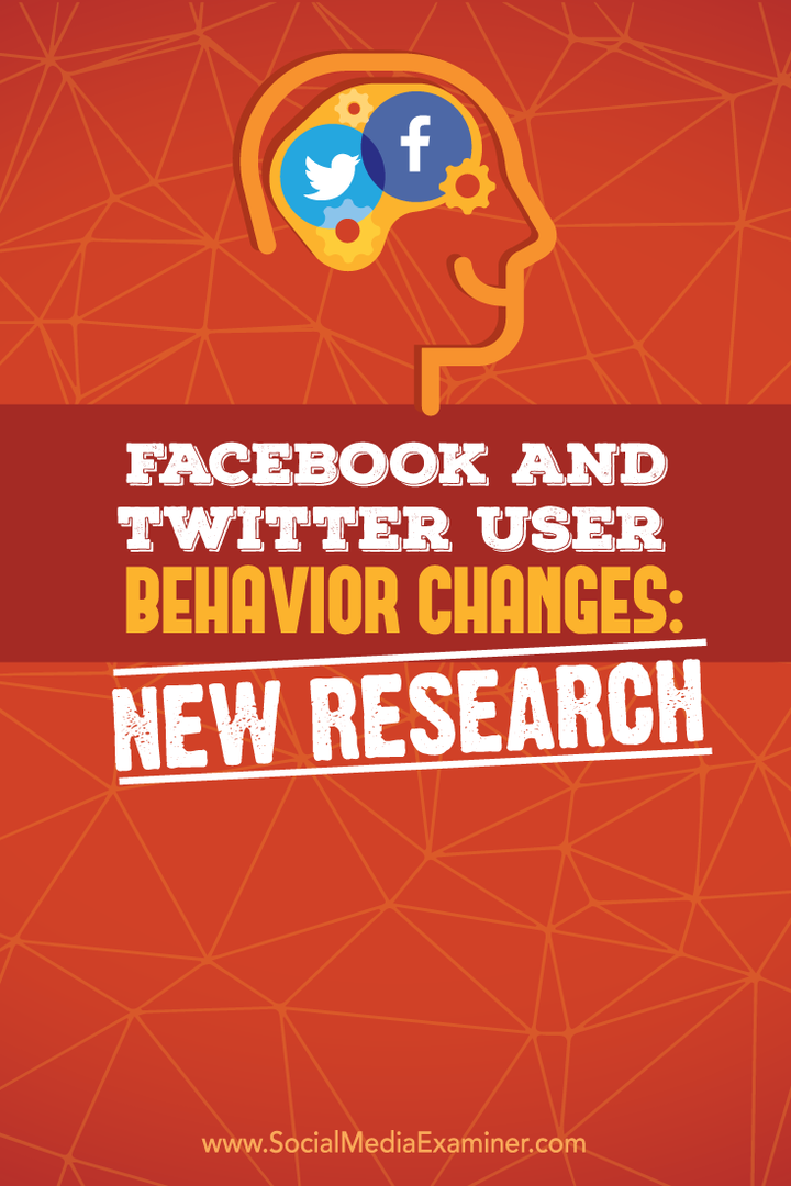 forskning om förändringar i twitter och facebook användarbeteende