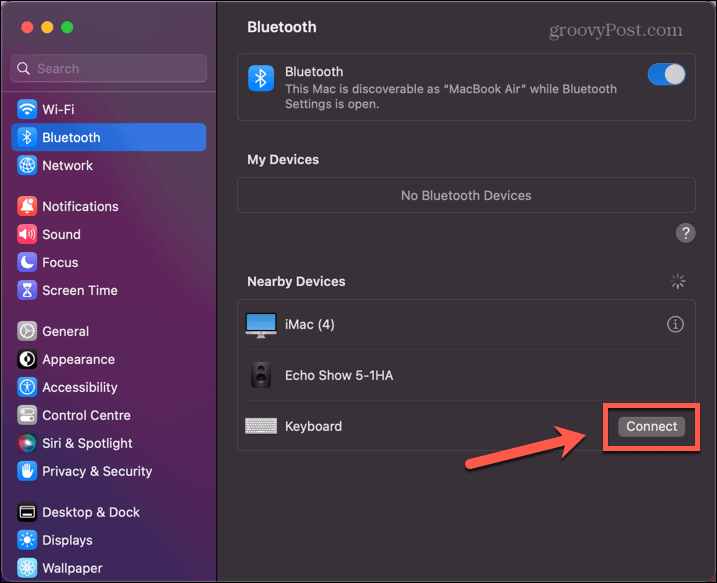 mac connect bluetooth-tangentbord