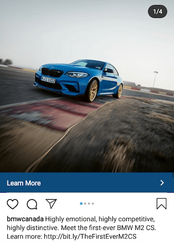 exempel på Instagram-annons som betonar ett unikt värdeproposition (UVP)