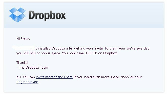 Uppdatering: Hur man får "10 spelningar" med Dropbox-lagring gratis