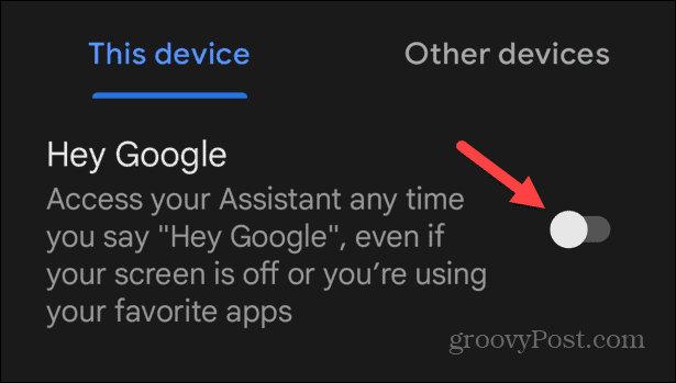 Inaktivera Google Assistant