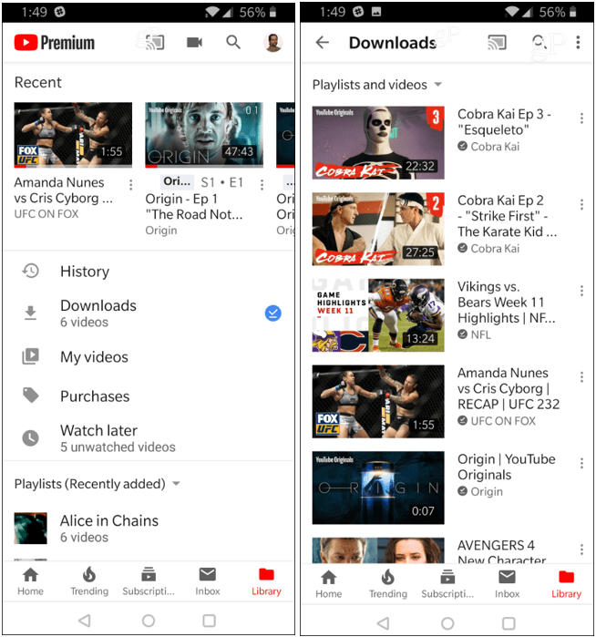 YouTube Downloads Library Android