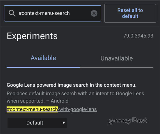 Google Lens Chrome-sökning aktiverar