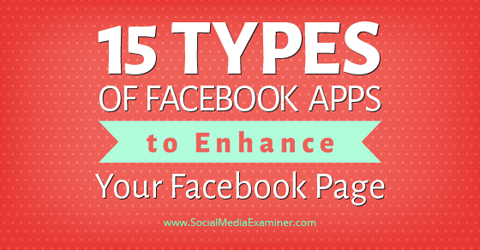 15 typer av facebookappar