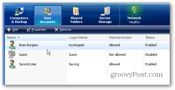 Hur man lägger till användarkonton på Windows Home Server