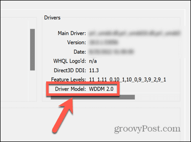 Windows 11 dxdiag drivrutinsmodell