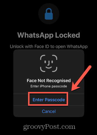 whatsapp ange lösenord