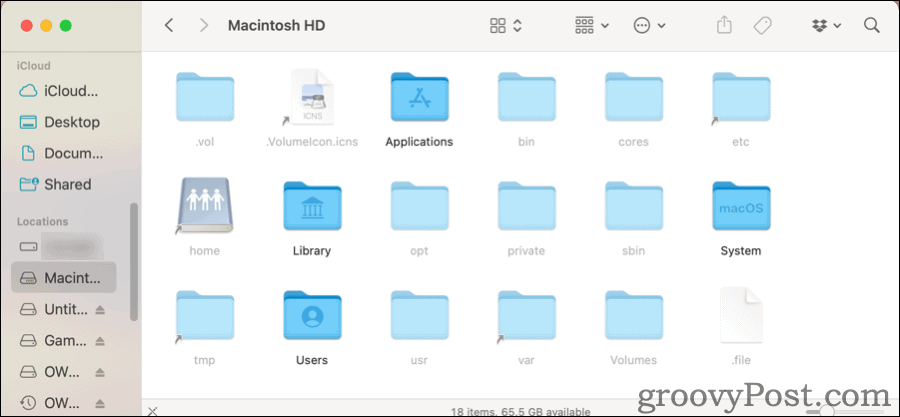 Visa dolda filer på Mac i Finder