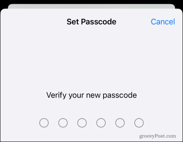 Verifiera nytt lösenord