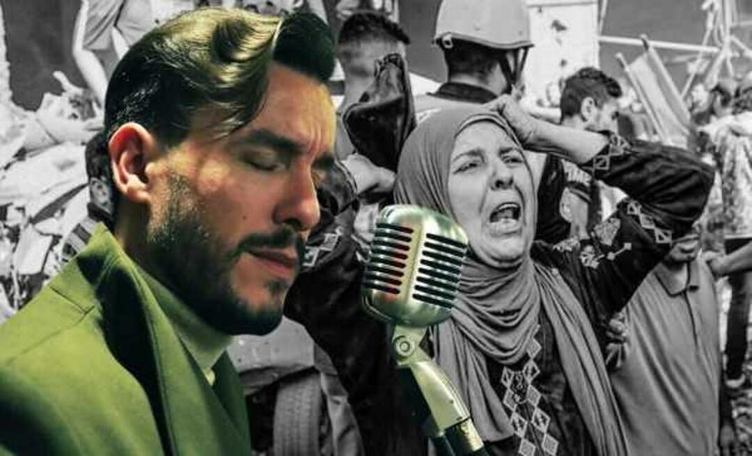 Handlingen av Cem Adrian, som sjöng sin ballad för det palestinska folket, fick stora applåder!