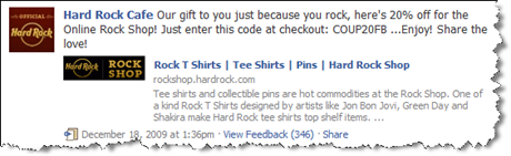 Hard Rock Cafe på Facebook