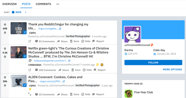 Hur du marknadsför ditt företag på Reddit, ett framgångsrikt marknadsföringsexempel på DIY-hantverksflödet av u / ChristineHMcConnell