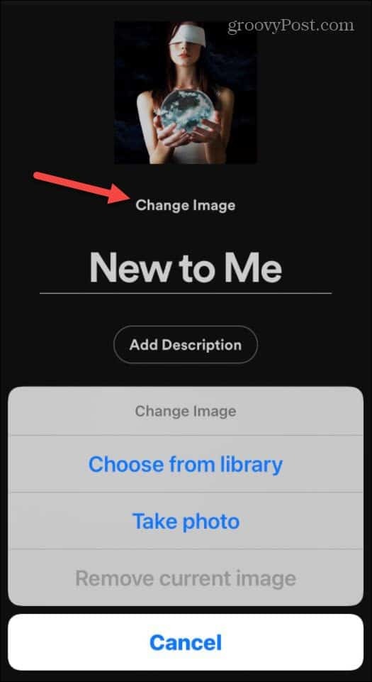 Välj bild eller ta bort iOS