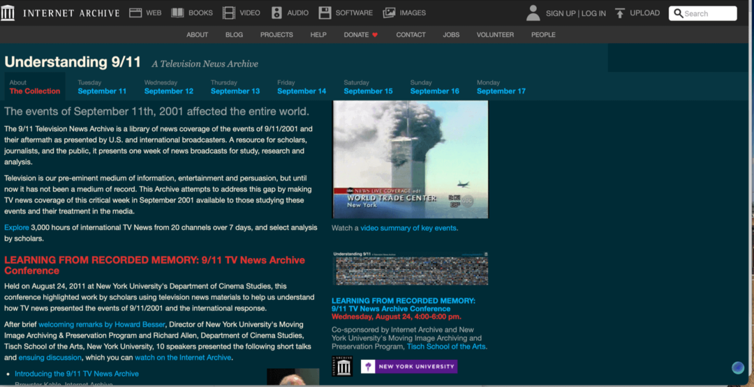 9-11 specialavsnitt Internetarkiv