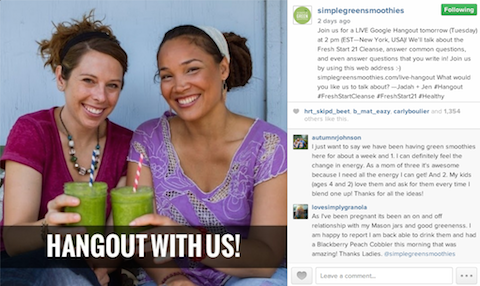 google-hangout-kampanj på instagram
