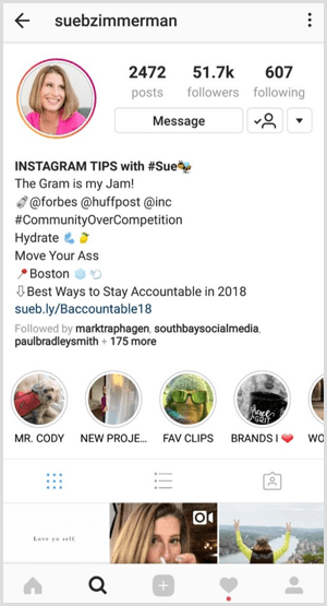 Instagram flera historiahöjdpunkter på profilen