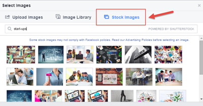 bildbibliotek för Facebook-annons