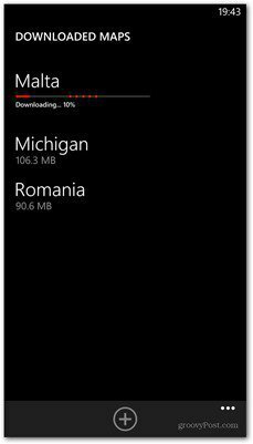 Windows Phone 8 kartnedladdning