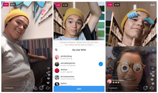 Instagram tillåter nu programföretag att bjuda in tittare att gå med i deras livestreamar i appen.