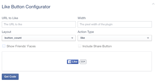 facebook som knappkonfiguration
