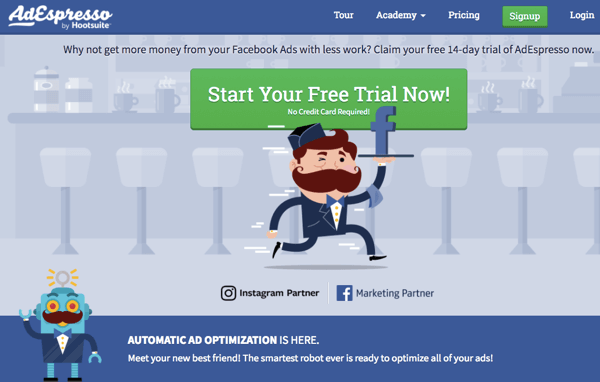 Använd AdEspresso för att hantera alla aspekter av avancerade Facebook-annonser.