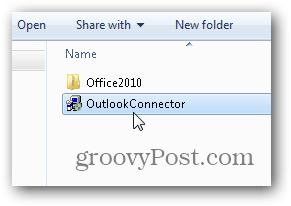 Outlook.com Outlook Hotmail Connector - Starta installationsprogram outlookconnector.exe