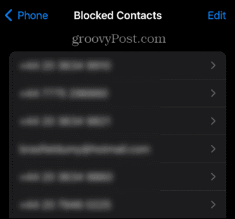 iphone blockerade kontaktlista