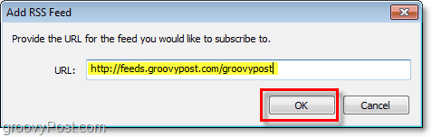 stöta på ett RSS-flöde i Windows Live Mail