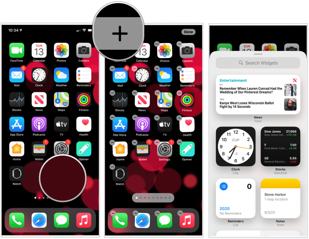 Inställningar för iOS 14-widgetar