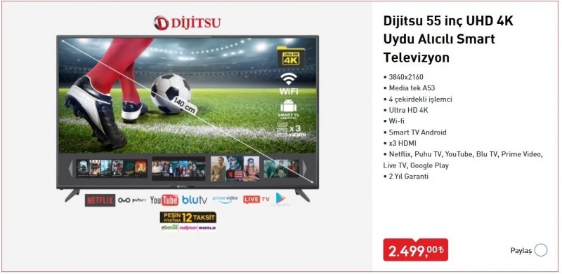 Hur köper jag Dijitsu Smart TV som säljs i BİM? Dijitsu Smart TV-funktioner