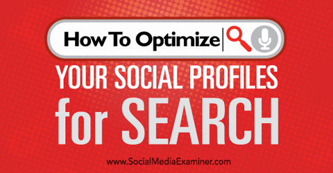 optimera sociala profiler för sökning