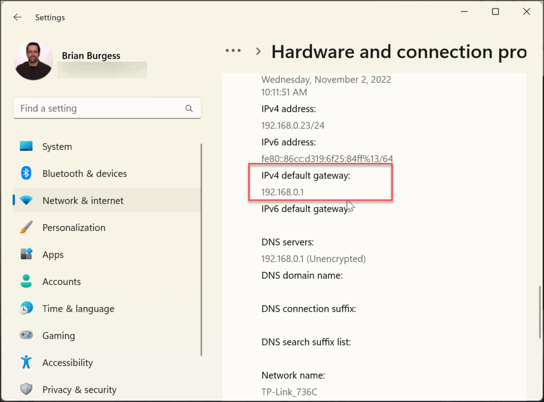 Hitta din routers IP-adress i Windows 11