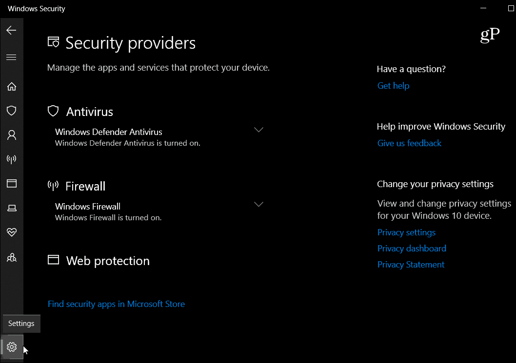 Vad är nytt med Windows 10 oktober 2018 Uppdatera säkerhetsinställningar