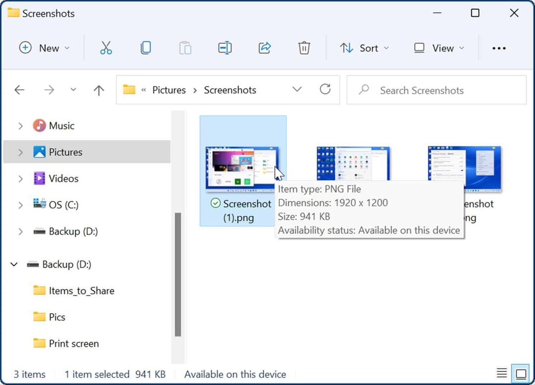 spara skärmbild Bilder ta en skärmdump på Windows 11