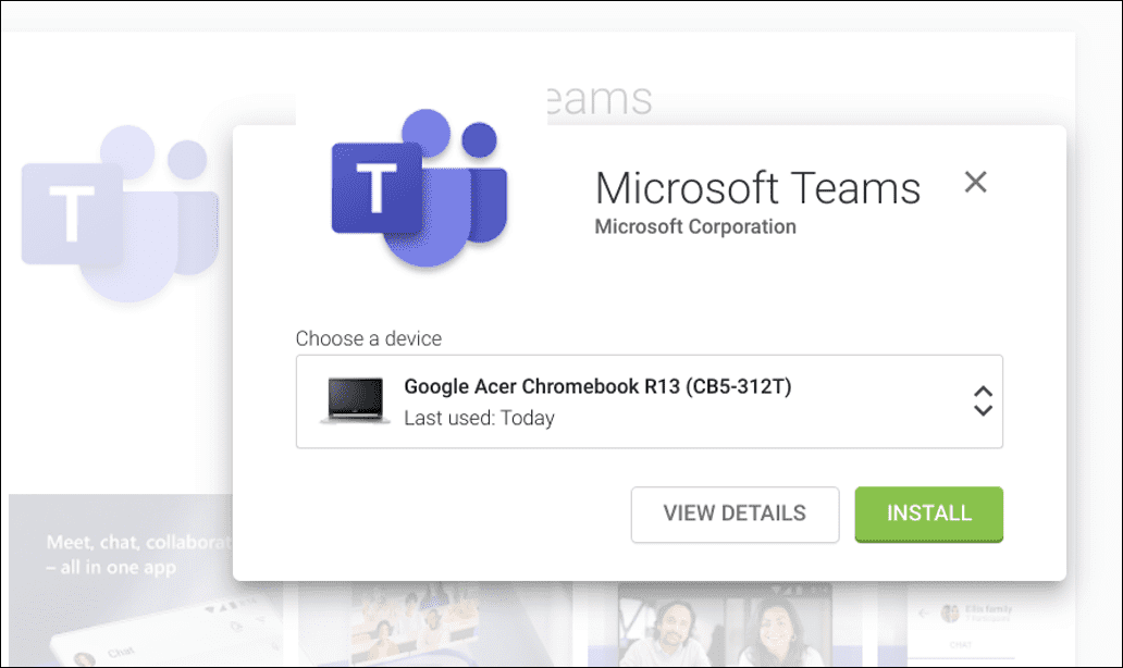 använda Microsoft Teams på en Chromebook