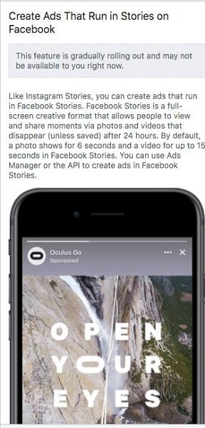 Facebook Stories-annonser lanseras gradvis för fler användare.